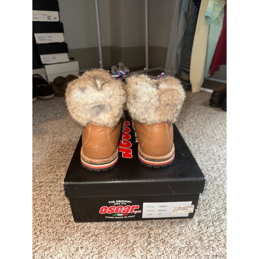 Women's Brown Fur-Lined Winter Boots - Picture 3 of 4